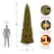 12 ft. Pre-lit Feel Real® Downswept Douglas Fir Pencil Artificial Christmas Tree, Dual Color® LED Lights